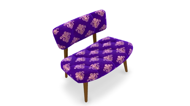 ChairDamaskPurplegold